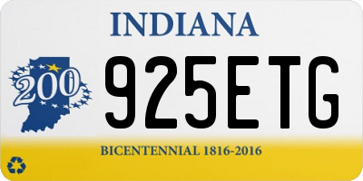 IN license plate 925ETG