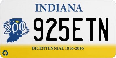 IN license plate 925ETN