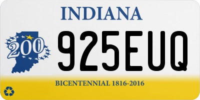 IN license plate 925EUQ