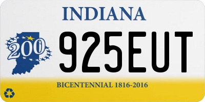 IN license plate 925EUT