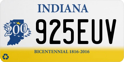 IN license plate 925EUV