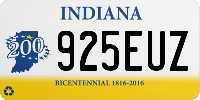 IN license plate 925EUZ