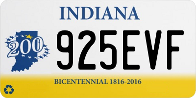 IN license plate 925EVF