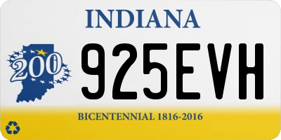 IN license plate 925EVH