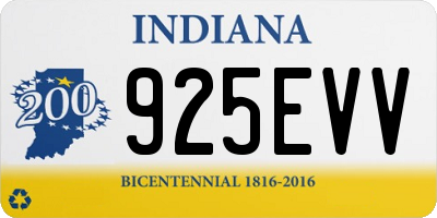 IN license plate 925EVV