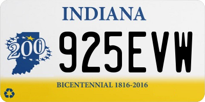 IN license plate 925EVW
