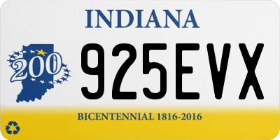 IN license plate 925EVX