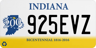 IN license plate 925EVZ