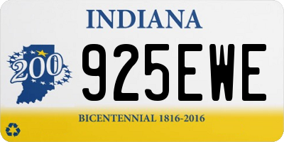 IN license plate 925EWE