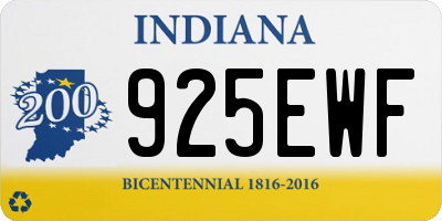 IN license plate 925EWF