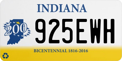 IN license plate 925EWH