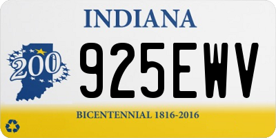 IN license plate 925EWV