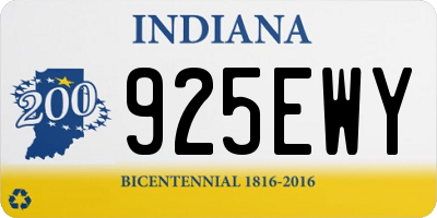 IN license plate 925EWY