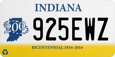 IN license plate 925EWZ