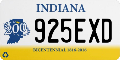 IN license plate 925EXD
