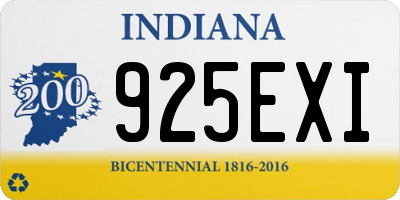 IN license plate 925EXI