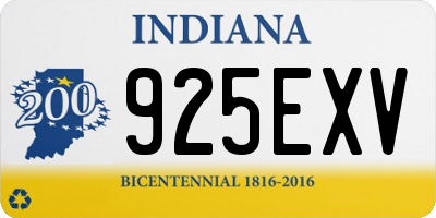 IN license plate 925EXV