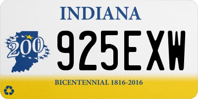 IN license plate 925EXW