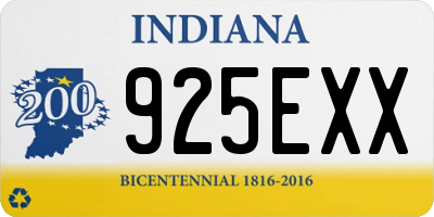 IN license plate 925EXX