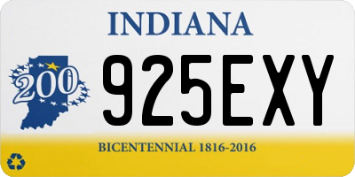 IN license plate 925EXY