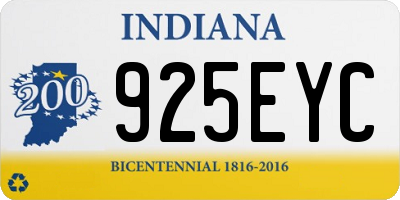 IN license plate 925EYC