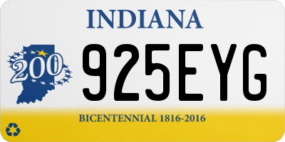 IN license plate 925EYG