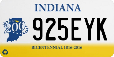 IN license plate 925EYK