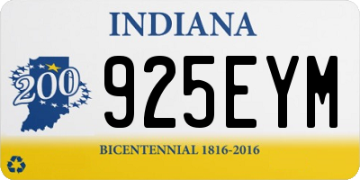 IN license plate 925EYM
