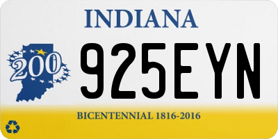 IN license plate 925EYN