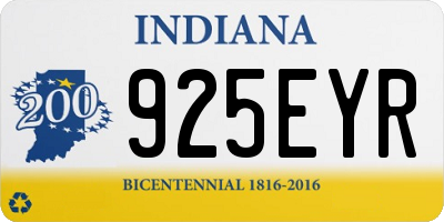 IN license plate 925EYR