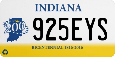 IN license plate 925EYS