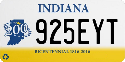 IN license plate 925EYT