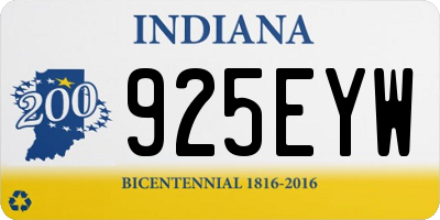 IN license plate 925EYW