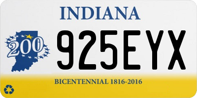 IN license plate 925EYX