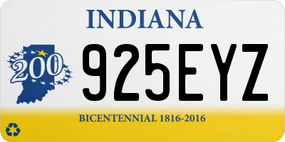 IN license plate 925EYZ