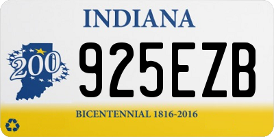 IN license plate 925EZB