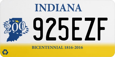 IN license plate 925EZF