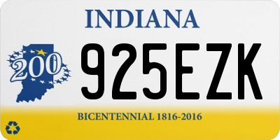 IN license plate 925EZK