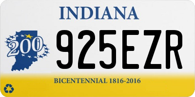 IN license plate 925EZR