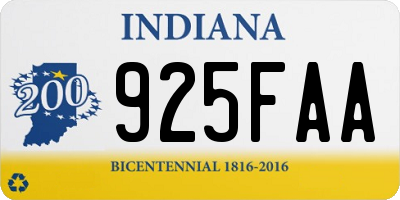 IN license plate 925FAA