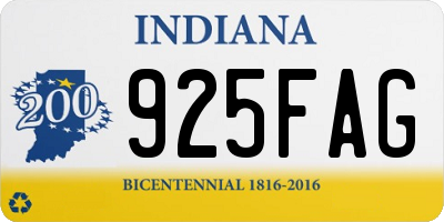 IN license plate 925FAG