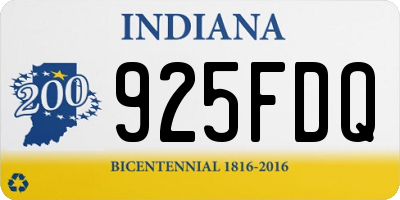 IN license plate 925FDQ