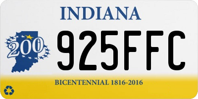 IN license plate 925FFC