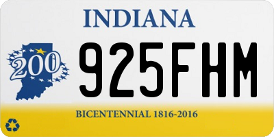 IN license plate 925FHM