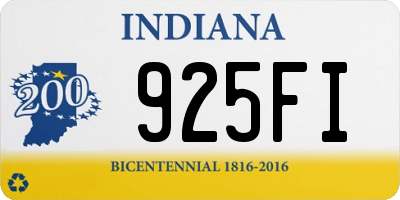 IN license plate 925FI