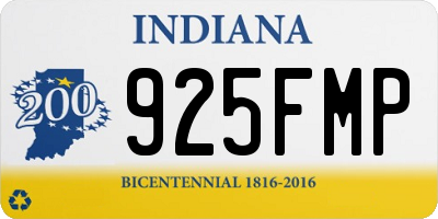 IN license plate 925FMP