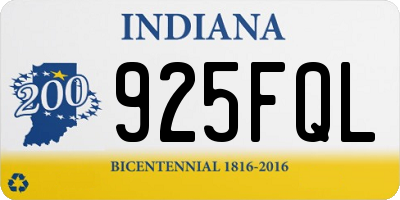IN license plate 925FQL