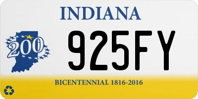 IN license plate 925FY