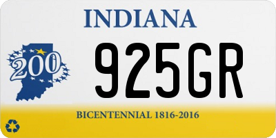 IN license plate 925GR