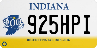 IN license plate 925HPI